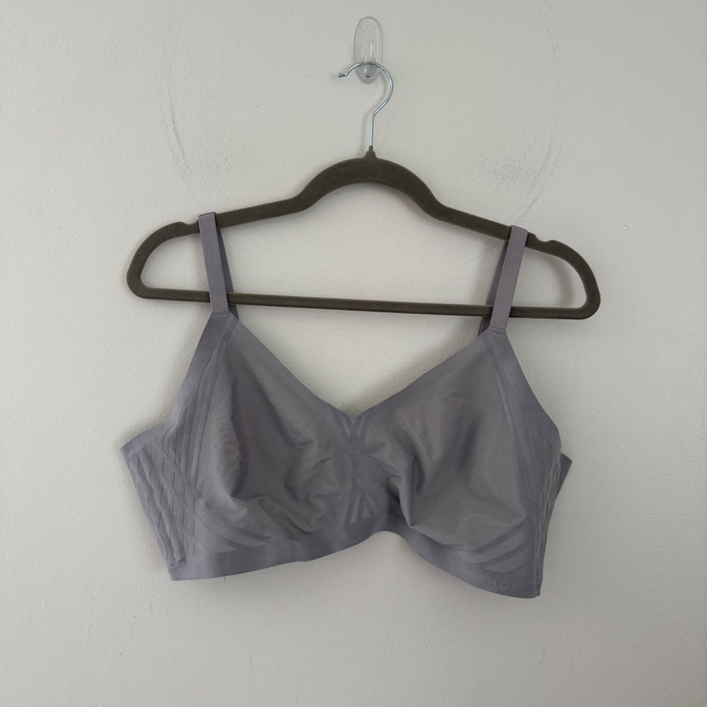 Honeylove Silhouette Bra Fig Purple Wireless Seamless Support LWBR0201 Size 1X